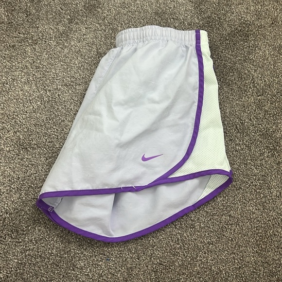 Nike White and Purple Athletic Shorts Lightweight Moisture-Wicking - Picture 3 of 3